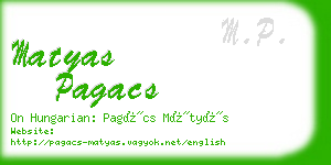 matyas pagacs business card